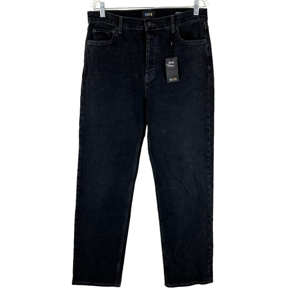 Rails NWT The Topanga High Waist Straight Leg Jeans in Tarmac Black Size 29 - Picture 2 of 12